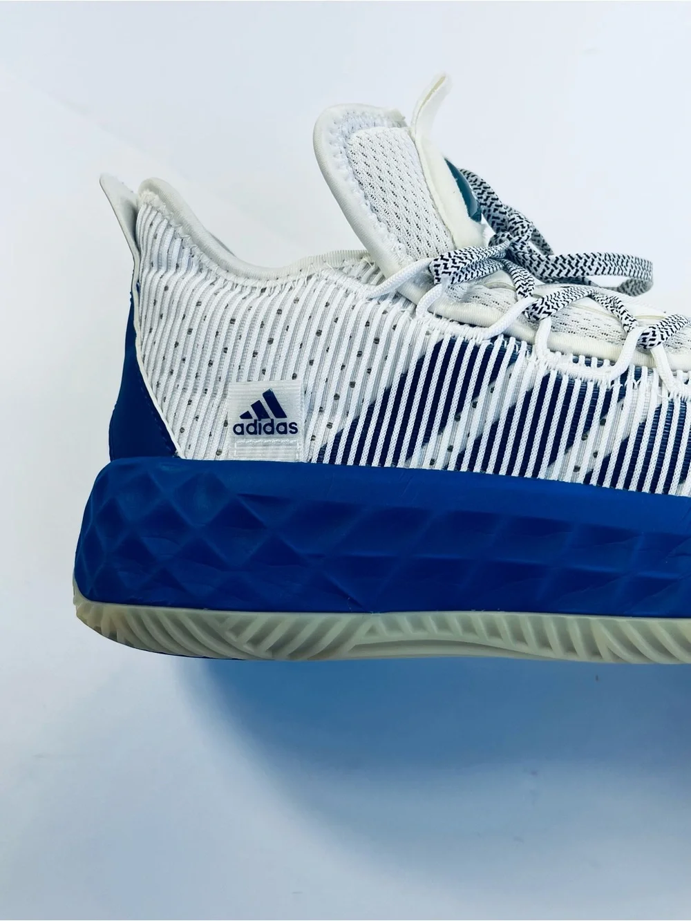 Adidas Boost Light Strike Athletic Shoes #FE9505 White Blue Men’s :10 Sneakers